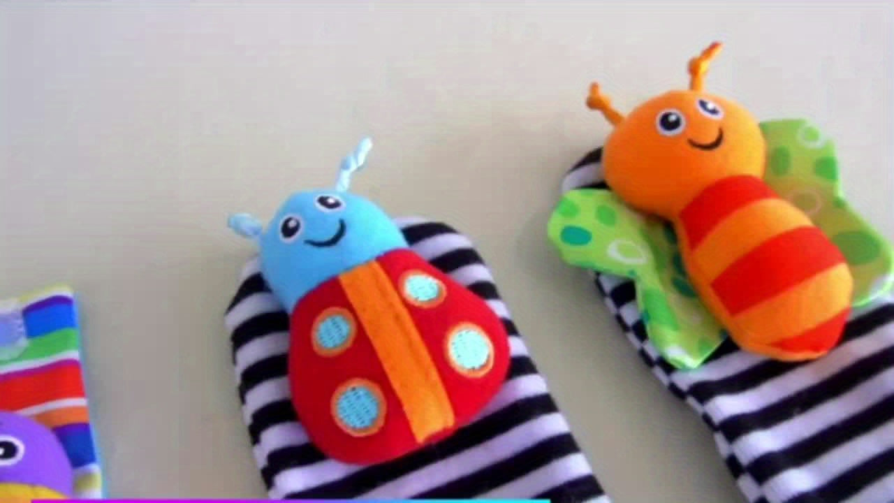 Pandeiro Sensorial para Bebês - Chocalhos Seguros para Mordedores, Sinos Musicais de Pulso e de Meia, Ideal para Crianças de 0 a 3 Anos - Presente Perfeito para as Festas