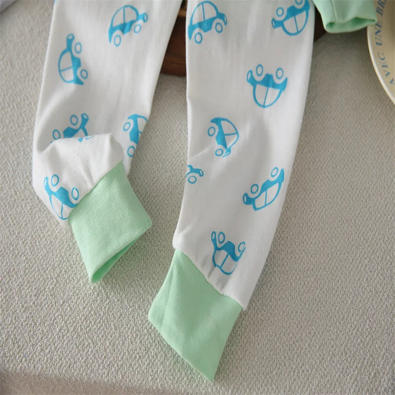 Conjuntos pijama infantil, roupas para meninos e meninas, algodão, roupas de outono e inverno