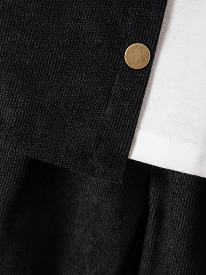 Conjunto infantil de 2 peças: blusa de manga comprida com gola alta e calça comprida. Roupa casual para crianças.